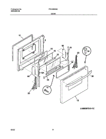 09 - Door parts for Frigidaire Range FES300ASB from AppliancePartsPros.com