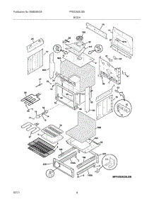 05 - Body parts for Frigidaire Range FFES3025LSB from AppliancePartsPros.com