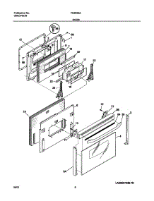 09 - Door parts for Frigidaire Range FES355ABE from AppliancePartsPros.com
