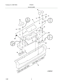 03 - Backguard parts for Frigidaire Range FES365EBC from AppliancePartsPros.com