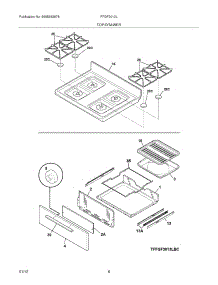 09 - Top / Drawer parts for Frigidaire Range FFGF3013LWD from AppliancePartsPros.com