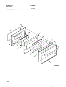 09 - Door parts for Frigidaire Range FEFS68CJBC from AppliancePartsPros.com