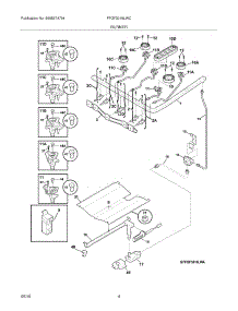 05 - Burner parts for Frigidaire Range FFGF3019LWC from AppliancePartsPros.com