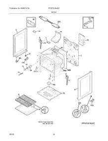 07 - Body parts for Frigidaire Range FFGF3019LWC from AppliancePartsPros.com