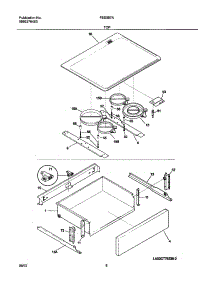 07 - Top / Drawer parts for Frigidaire Range FES367AQE from AppliancePartsPros.com