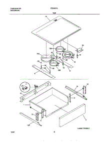 07 - Top / Drawer parts for Frigidaire Range FES367AQA from AppliancePartsPros.com