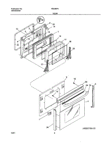 09 - Door parts for Frigidaire Range FES367AQA from AppliancePartsPros.com