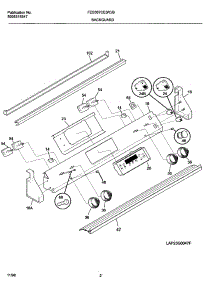 03 - Backguard parts for Frigidaire Range FES367CESC from AppliancePartsPros.com