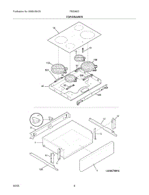 07 - Top / Drawer parts for Frigidaire Range FES368DSC from AppliancePartsPros.com