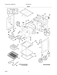 05 - Body parts for Frigidaire Range FFEF3016LBA from AppliancePartsPros.com