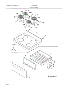 07 - Top / Drawer parts for Frigidaire Range FFEF3015LMD from AppliancePartsPros.com