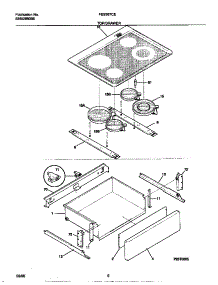 04 - Top / Drawer parts for Frigidaire Range FES367CEBB from AppliancePartsPros.com