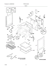 05 - Body parts for Frigidaire Range FFEF3012LWB from AppliancePartsPros.com