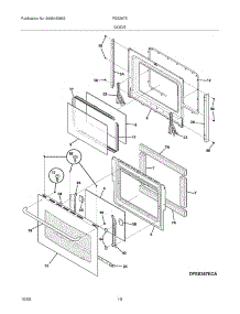 09 - Door parts for Frigidaire Range FES367ECB from AppliancePartsPros.com