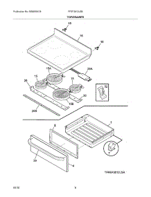 07 - Top / Drawer parts for Frigidaire Range FFEF3012LSB from AppliancePartsPros.com