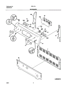 03 - Backguard parts for Frigidaire Range FEFL77AQB from AppliancePartsPros.com