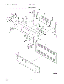03 - Backguard parts for Frigidaire Range FEFL64FSB from AppliancePartsPros.com