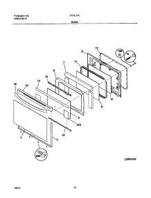 09 - Door parts for Frigidaire Range FEFL77AQH from AppliancePartsPros.com