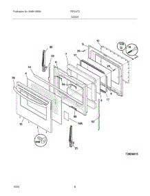09 - Door parts for Frigidaire Range FEFL67DCA from AppliancePartsPros.com