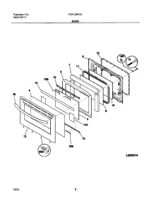 09 - Door parts for Frigidaire Range FEFL88ACA from AppliancePartsPros.com