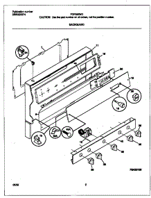 02 - Backguard parts for Frigidaire Range FGF326WGSD from AppliancePartsPros.com