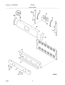03 - Backguard parts for Frigidaire Range FGF328GSX from AppliancePartsPros.com