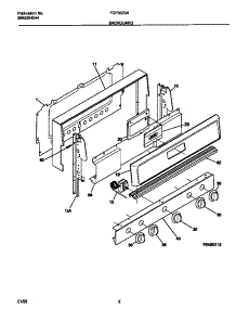 02 - Backguard parts for Frigidaire Range FGF333SADJ from AppliancePartsPros.com
