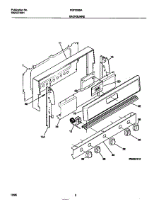 02 - Backguard parts for Frigidaire Range FGF333SADC from AppliancePartsPros.com