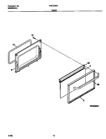 06 - Door parts for Frigidaire Range FGF333SADJ from AppliancePartsPros.com