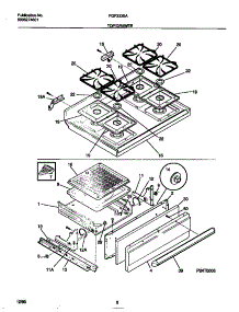 05 - Top / Drawer parts for Frigidaire Range FGF333SADC from AppliancePartsPros.com