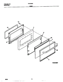 06 - Door parts for Frigidaire Range FGF333SAWE from AppliancePartsPros.com