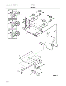05 - Burner parts for Frigidaire Range FGF328GSG from AppliancePartsPros.com