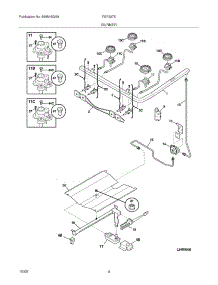 05 - Burner parts for Frigidaire Range FGF337EWA from AppliancePartsPros.com