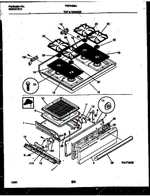 05 - Cooktop And Broiler Drawer Parts parts for Frigidaire Range FGF343BADA from AppliancePartsPros.com