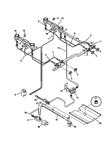 03 - Burner parts for Frigidaire Range FGF332BBDA from AppliancePartsPros.com