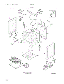 07 - Body parts for Frigidaire Range FGF337GWB from AppliancePartsPros.com