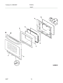 11 - Door parts for Frigidaire Range FGF337GWB from AppliancePartsPros.com