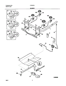 05 - Burner parts for Frigidaire Range FGF337ABB from AppliancePartsPros.com