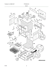 05 - Body parts for Frigidaire Range FFES3025LSA from AppliancePartsPros.com