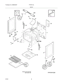 07 - Body parts for Frigidaire Range FFGF3015LWA from AppliancePartsPros.com