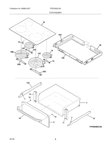 07 - Top / Drawer parts for Frigidaire Range FFES3025LSA from AppliancePartsPros.com