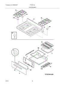 09 - Top / Drawer parts for Frigidaire Range FFGF3015LWA from AppliancePartsPros.com