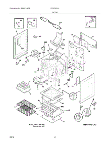 07 - Body parts for Frigidaire Range FFGF3021LBC from AppliancePartsPros.com