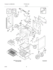 07 - Body parts for Frigidaire Range FFGF3051LSB from AppliancePartsPros.com