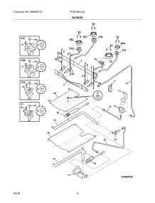 05 - Burner parts for Frigidaire Range FFGF3053LSC from AppliancePartsPros.com