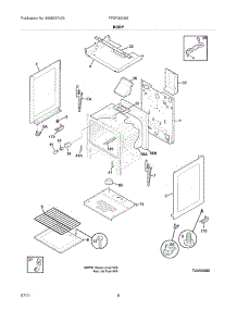07 - Body parts for Frigidaire Range FFGF3005MQA from AppliancePartsPros.com