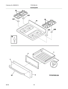 09 - Top / Drawer parts for Frigidaire Range FFGF3053LSC from AppliancePartsPros.com
