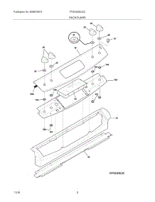 03 - Backguard parts for Frigidaire Range FFGS3025LSC from AppliancePartsPros.com