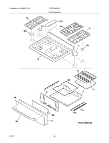 09 - Top / Drawer parts for Frigidaire Range FFGF3049LSE from AppliancePartsPros.com