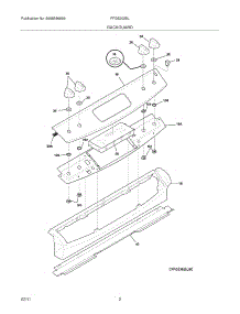 03 - Backguard parts for Frigidaire Range FFGS3025LWD from AppliancePartsPros.com